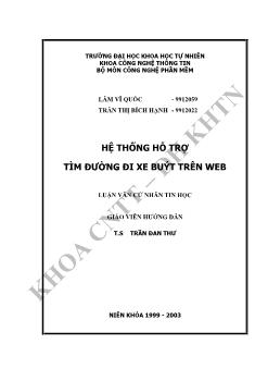 Hệ thống hỗ trợ tìm đường đi xe buýt trên web
