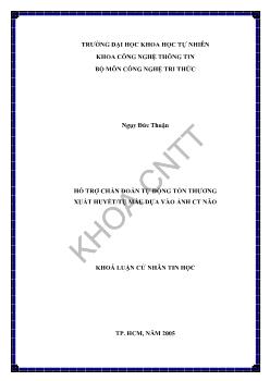 Hỗ trợ chẩn đoán tự động tổn thương xuất huyết/tụmáu dựa vào ảnh CT não