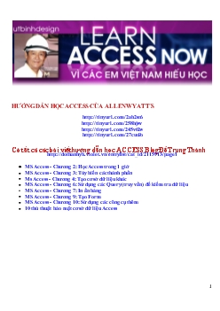 Hướng dẫn học access của allen wyatt’s