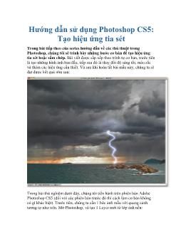 Hướng dẫn sử dụng Photoshop CS5: Tạo hiệu ứng tia sét