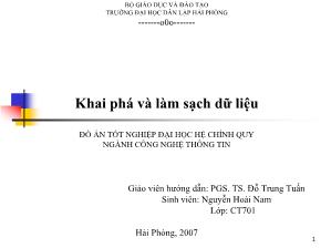 Khai phá và làm sạch dữ liệu