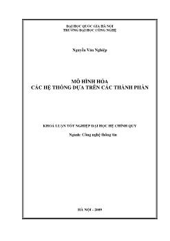 Khóa luận Mô hình hóa các hệ thống dựa trên các thành phần