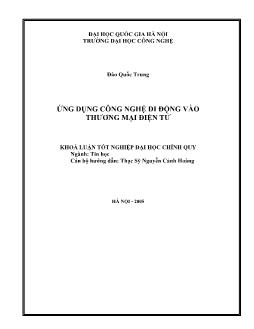Khóa luận Ứng dụng công nghệ di động vào thương mại điện tử
