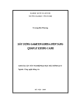 Khóa luận Xây dựng game engine đa nền tảng quản lý khung cảnh