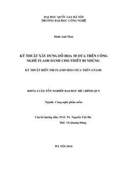 Kỹ thuật xây dựng đồ họa 3D dựa trên công nghệ flash dành cho thiết bị nhúng