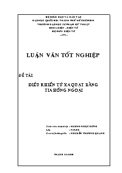 Luận văn Điều khiển từ xa quạt bằng tia hồng ngoại