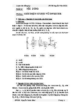 Luận văn Mô hình mạch kích thyristor