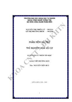 Luận văn Phần mềm hỗ trợ thí nghiệm hóa vô cơ