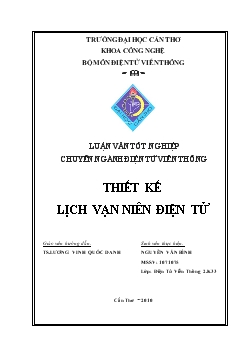 Luận văn Thiết kế lịch vạn niên điện tử