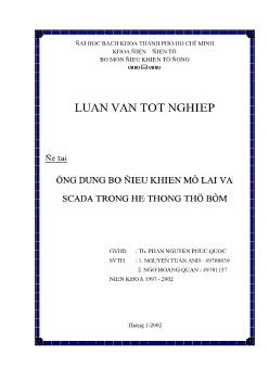 Luận văn Ứng dụng bộ điều khiển mờ lai và scada trong hệ thống thử bơm