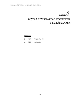 Một số biện pháp tạo nguồn thu cho bản tin FFA