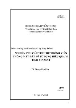 Nghiên cứu cấu trúc hệ thống viễn thông mặt đất để sử dụng hiệu quả vệ tinh vinasat