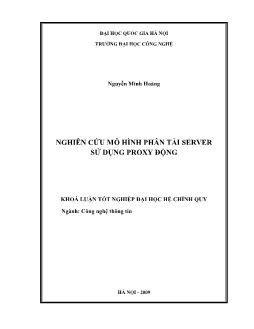 Nghiên cứu mô hình phân tải Server sử dụng Proxy động