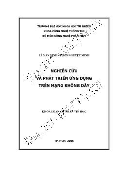 Nghiên cứu và phát triển ứng dụng trên mạng không dây