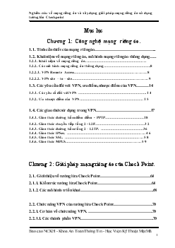 Nghiên cứu về mạng riêng ảo và xây dựng giải pháp mạng riêng ảo sử dụng tường lửa Checkpoint