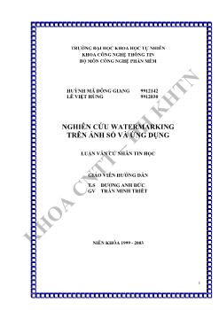 Nghiên cứu Watermarking trên ảnh số và ứng dụng