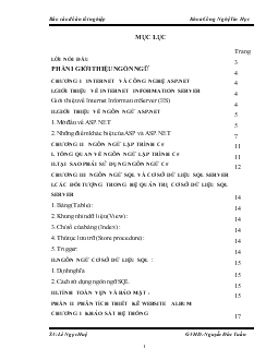 Ngôn ngữ sql và cơ sở dữ liệu sql server I các đối tượng trong hệ quản trị cơ sở dữ liệu sql server
