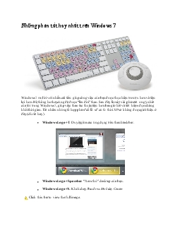 Những phím tắt hay nhất trên Windows 7