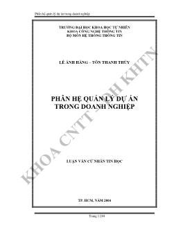 Phân hệ quản lý dự án trong doanh nghiệp