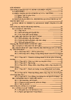 Phân tích thiết kế hệ thống cho hệ thống quản lí nhân sự