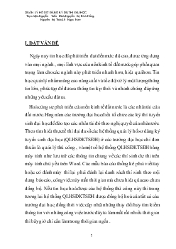 Phân tích thiết kế hệ thống chương trình quản lý hò sơ đăng ký tuyển sinh đại học của trường đại học Hàng Hải