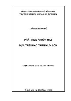 Phát hiện khuôn mặt dựa trên đặc trưng lồi lõm