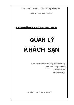 Quản lý khách sạn