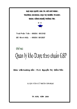 Quản lý kho Dược theo chuẩn GSP