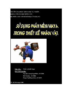 Sử dụng phần mềm maya trong thiết kế nhân vật