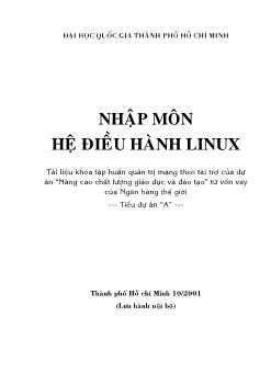 Tài liệu Hệ điều hành linux