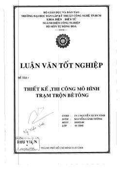 Thiết kế, thi công mô hình trạm trộn bê tông