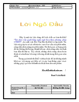Thiết kế Trò chơi xếp gạch bằng ngôn ngữ Java theo phương pháp lập trình hướng đối tượng