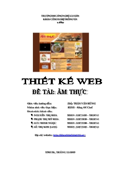 Thiết kế web - Ẩm thực