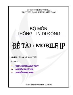 Thông tin di động mobile IP