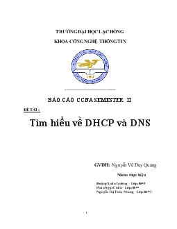 Tìm hiểu về DHCP và DNS