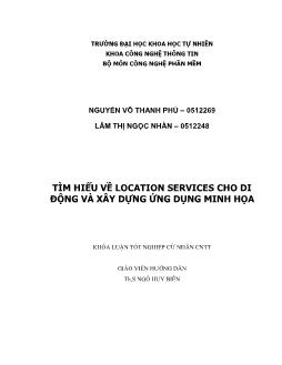 Tìm hiểu về location services cho di động và xây dựng ứng dụng minh họa