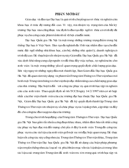 Ứng dụng công nghệ thông tin trong công tác phục vụ sinh viên tra tìm tài liệu tại trung tâm thông tin thư viện Đại học Quốc gia Hà Nội
