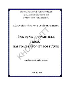 Ứng dụng lọc particle trong bài toán theo vết đối tượng