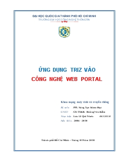 Ứng dụng triz vào công nghệ web portal