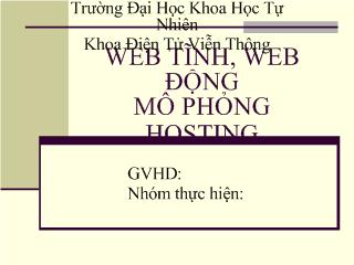 Web tĩnh, web động mô phỏng hosting