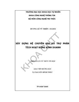 Xây dựng hệ chuyên gia hỗ trợ phân tích hoạt động kinh doanh
