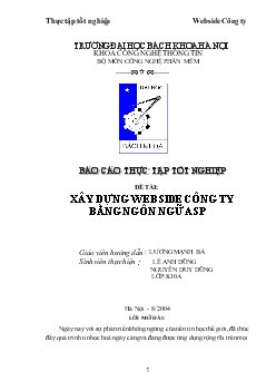 Xây dựng webside công ty bằng ngôn ngữ asp