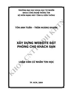 Xây dựng website đặt phòng cho khách sạn