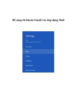 Bổ sung tài khoản Gmail vào ứng dụng Mail