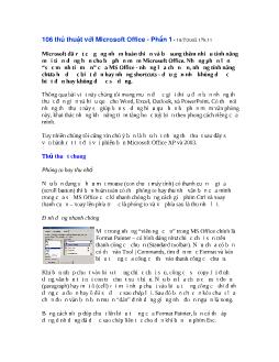106 thủ thuật với Microsoft Office ­ Phần 1