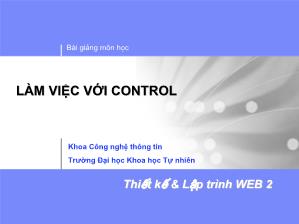 Bài giảng môn học - Làm việc với control