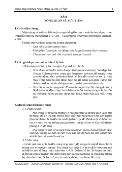Bài giảng môn học nhận dạng và xử lý ảnh