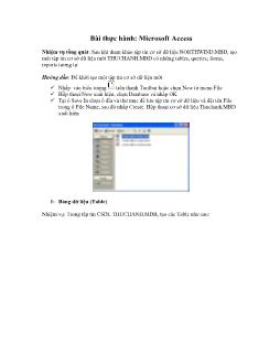 Bài thực hành: Microsoft Access