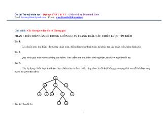 Biểu diễn vấn đề trong không gian trạng thái, các chiến lược tìm kiếm