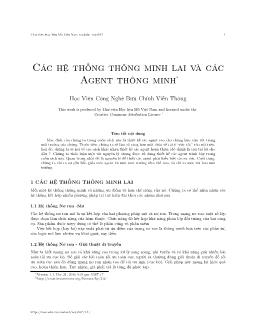 Căc hằ thống thổng minh lai v căc agent thổng minh